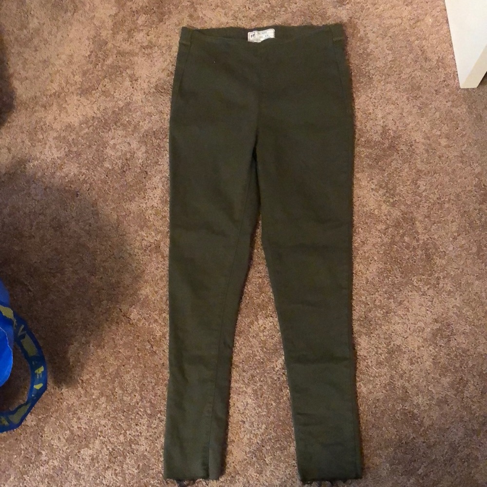 high rise army green jegging from Free People